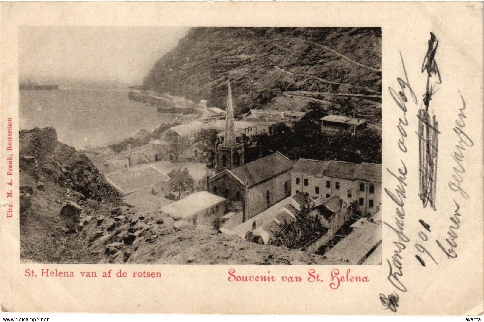 PC SAINT HELENA ISLAND ST. HELENA VAN AF DE ROTSEN (a53151) - Sant'Elena