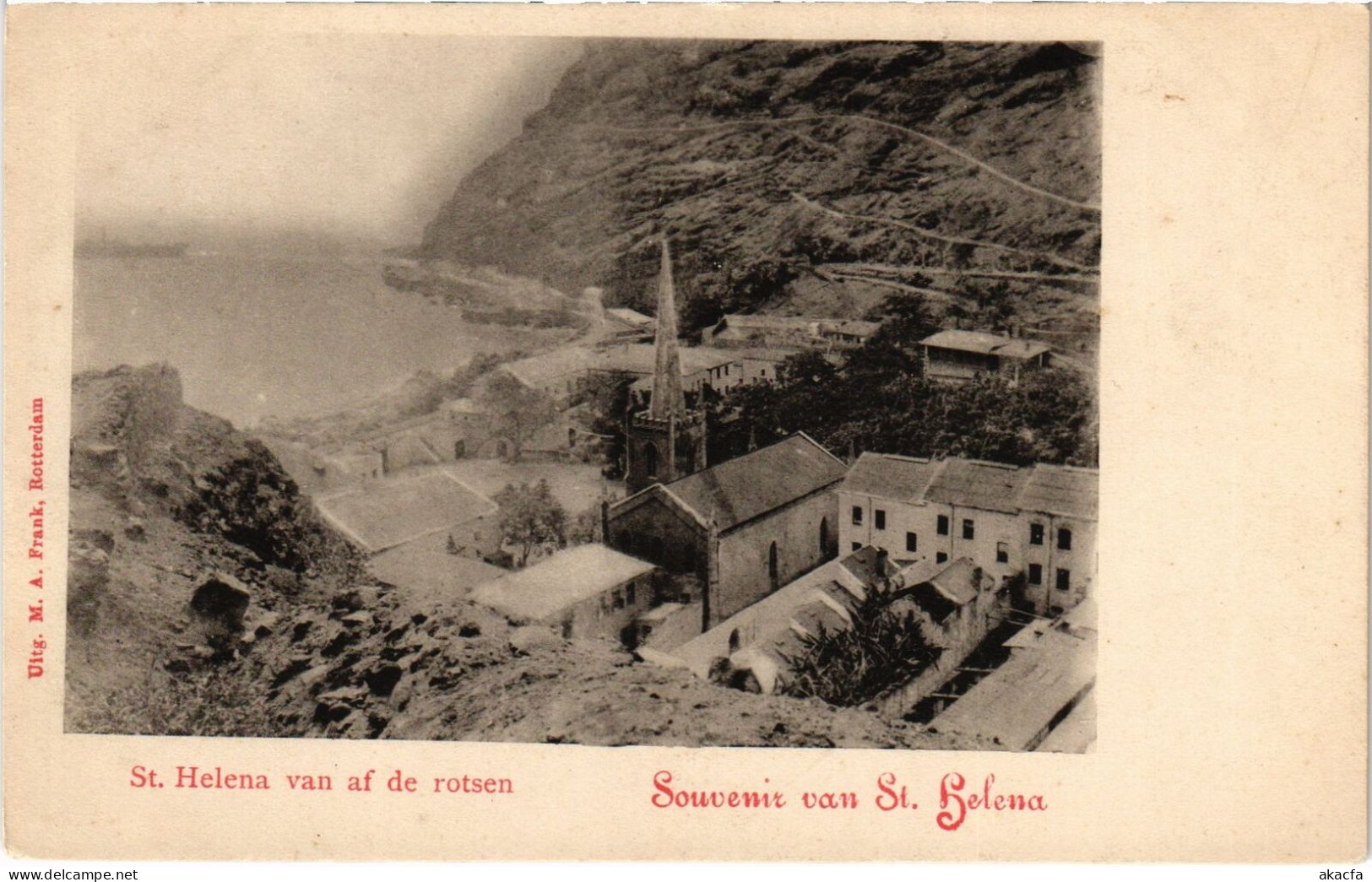 PC SAINT HELENA ISLAND ST. HELENA VAN AF DE ROTSEN (a53146) - Saint Helena Island