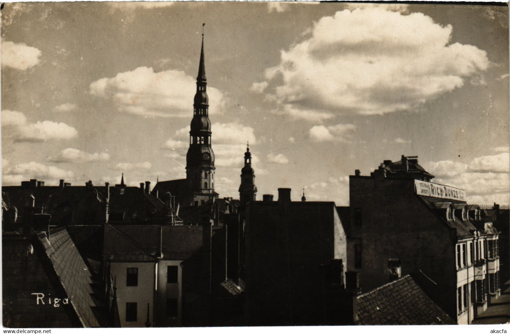 PC LATVIA RIGA VIEW REAL PHOTO POSTCARD (a53066) - Letonia