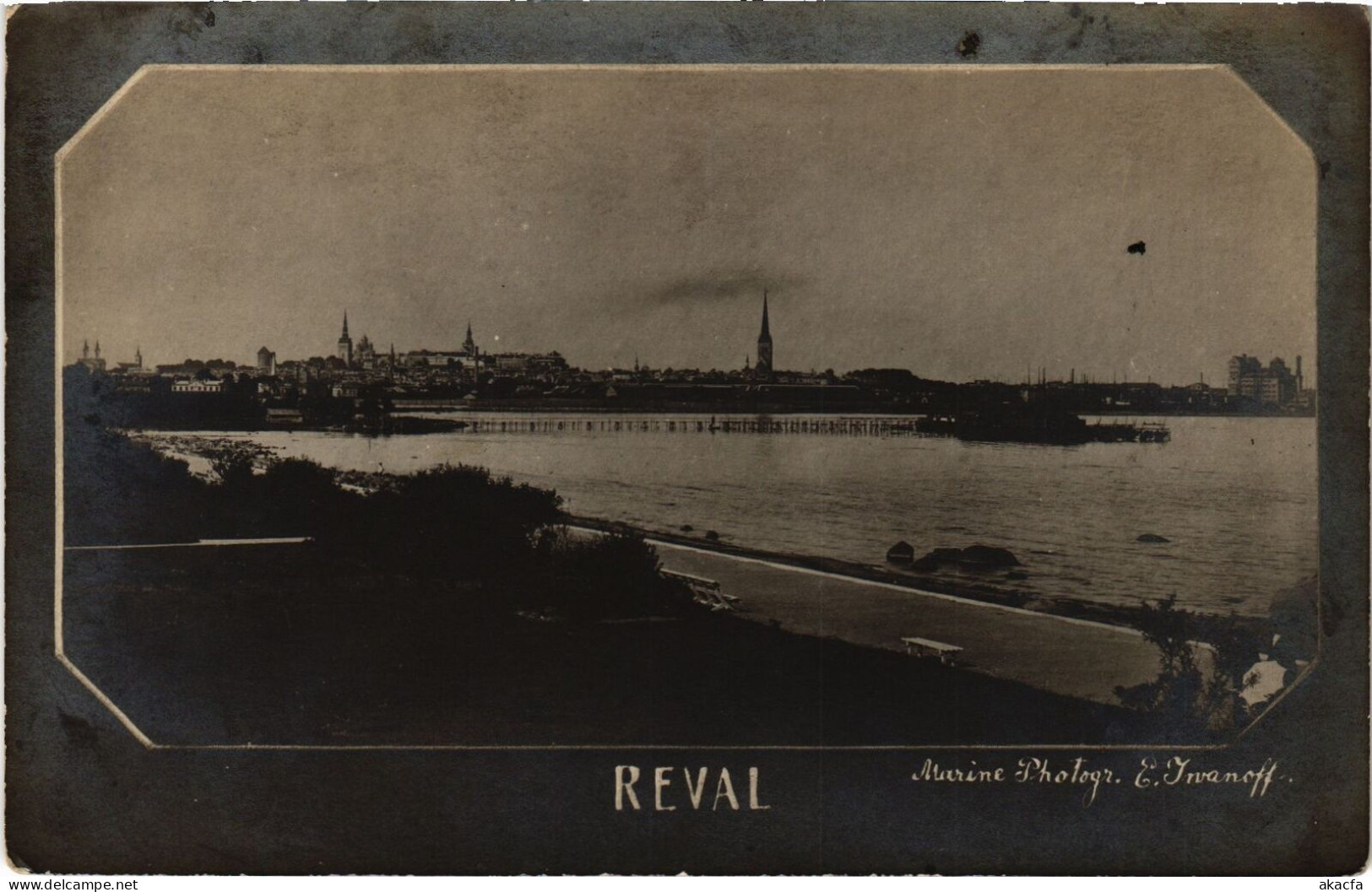 PC ESTONIA REVAL TALLINN VIEW REAL PHOTO POSTCARD (a53053) - Estland