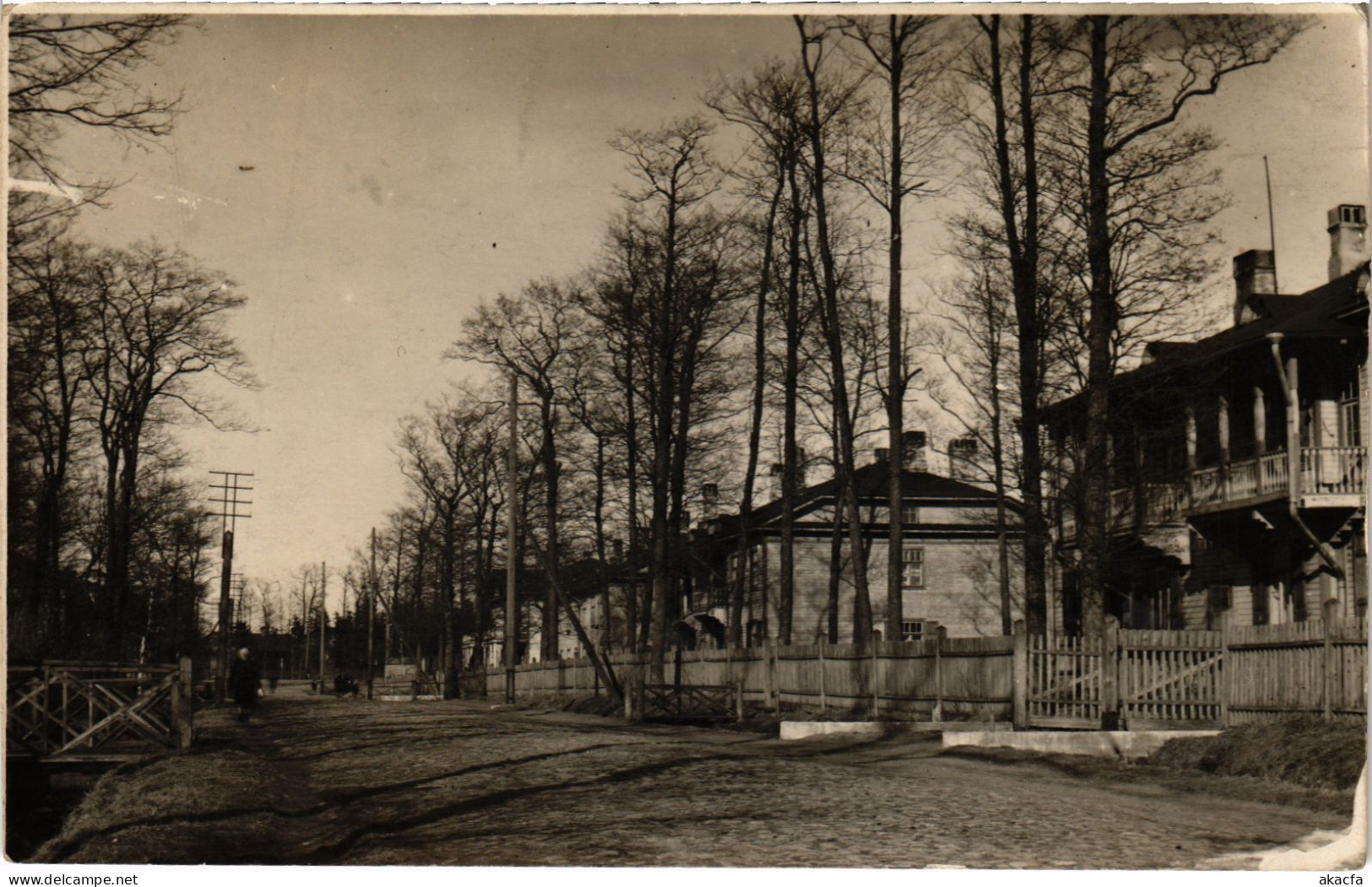 PC ESTONIA TALLINN STREET SCENE REAL PHOTO POSTCARD (a53047) - Estland