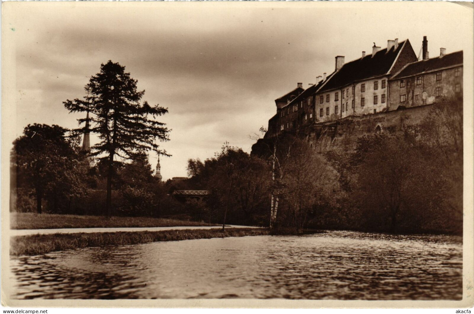 PC ESTONIA TALLINN DOMBERG SCHNELL'S POND REAL PHOTO POSTCARD (a53037) - Estland