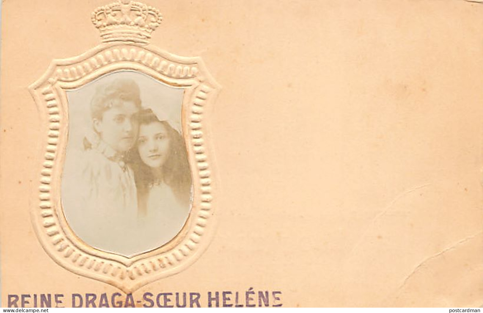 Serbia - Draga Obrenović, Queen Consort, And Princess Helen Of Serbia - REAL PHOTO - Serbien