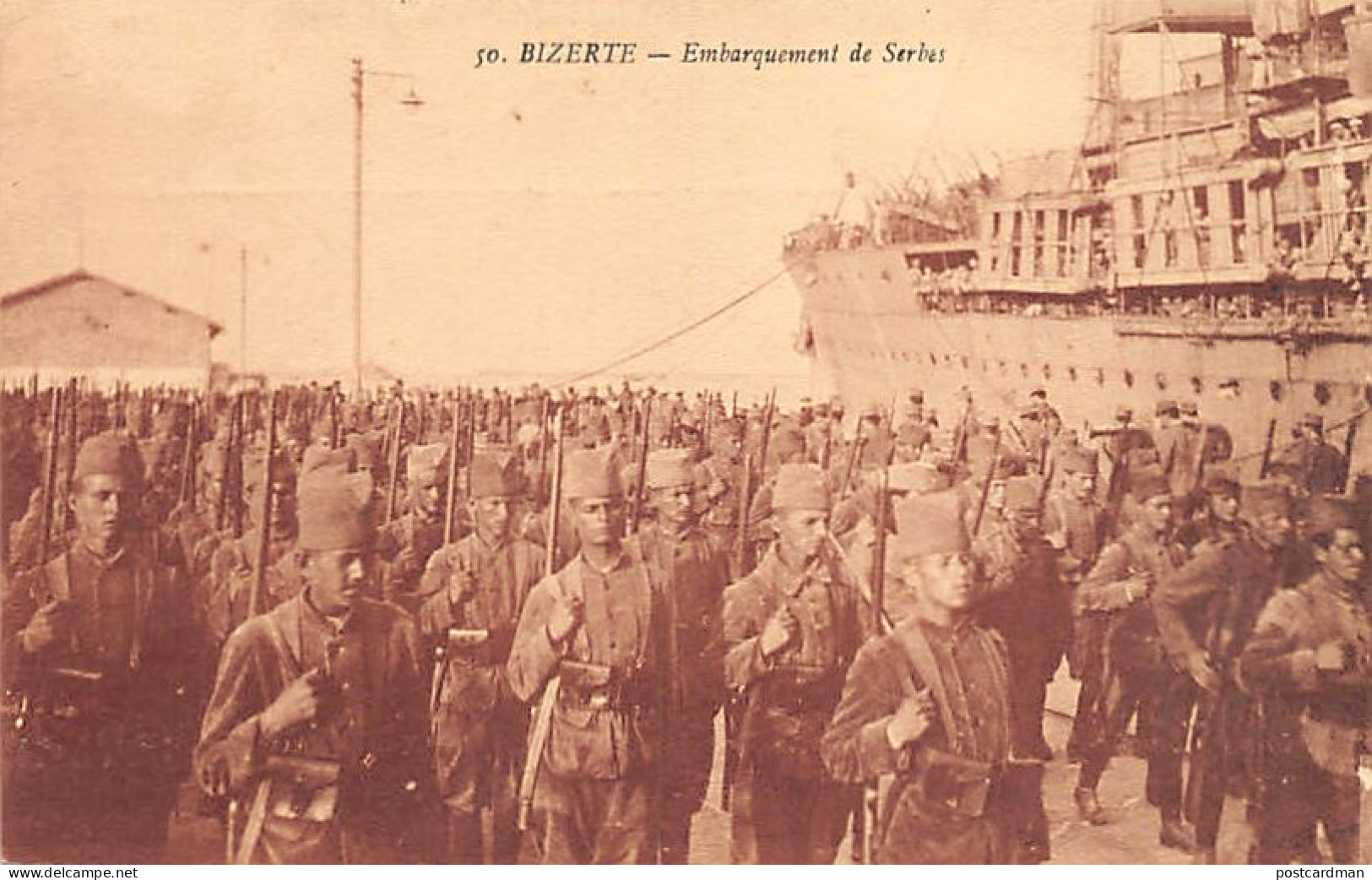 Serbia - The Serbian Army In Bizerte (Tunisia) After The Great Retreat In 1916 - Boarding Of Serbian Troops - Serbien