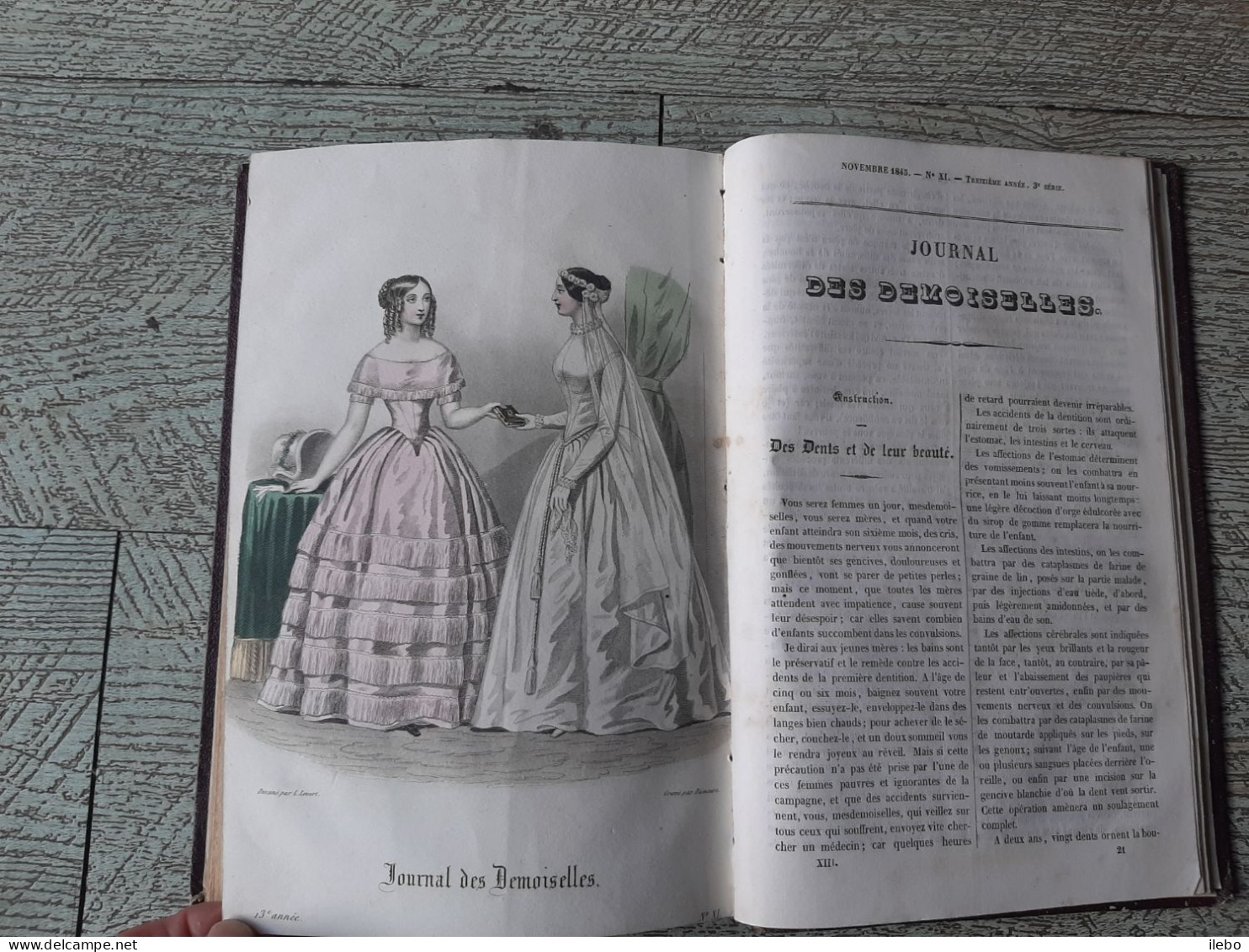 journal des demoiselles 1845 gravures de mode romans mahomet madère fées