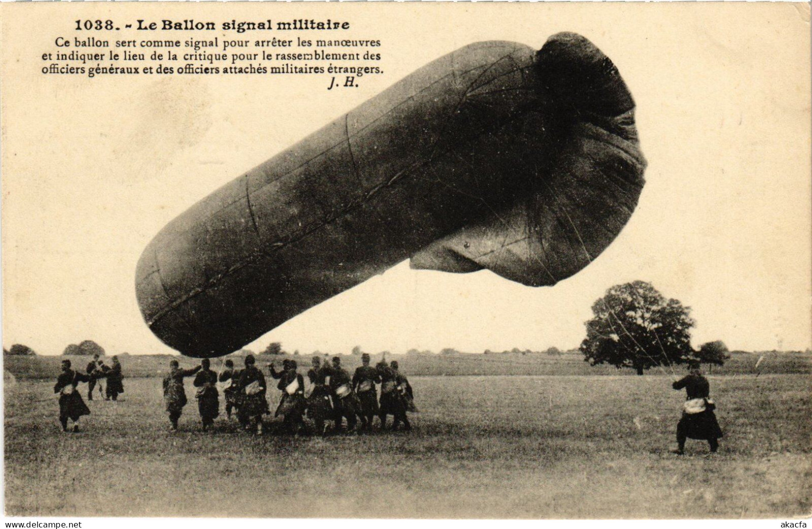 PC AVIATION BALLOON SIGNAL MILITAIRE (a53952) - Fesselballons