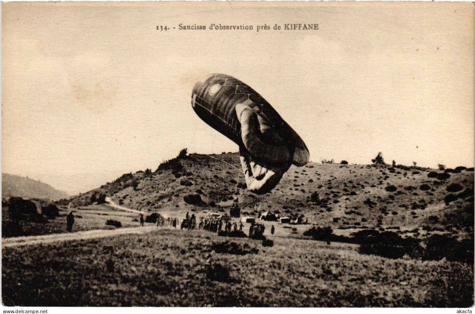 PC AVIATION BALLOON SAUCISSE D'OBSERVATION PRES DE KIFFANE (a53950) - Globos