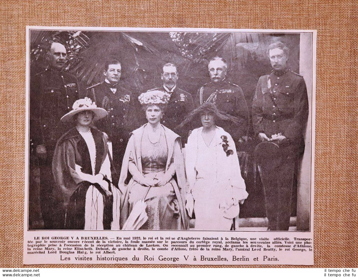 Bruxelles 1922 Re Giorgio V Contessa E Conte D'Athlone Regina Mary Elisabetta - Other & Unclassified