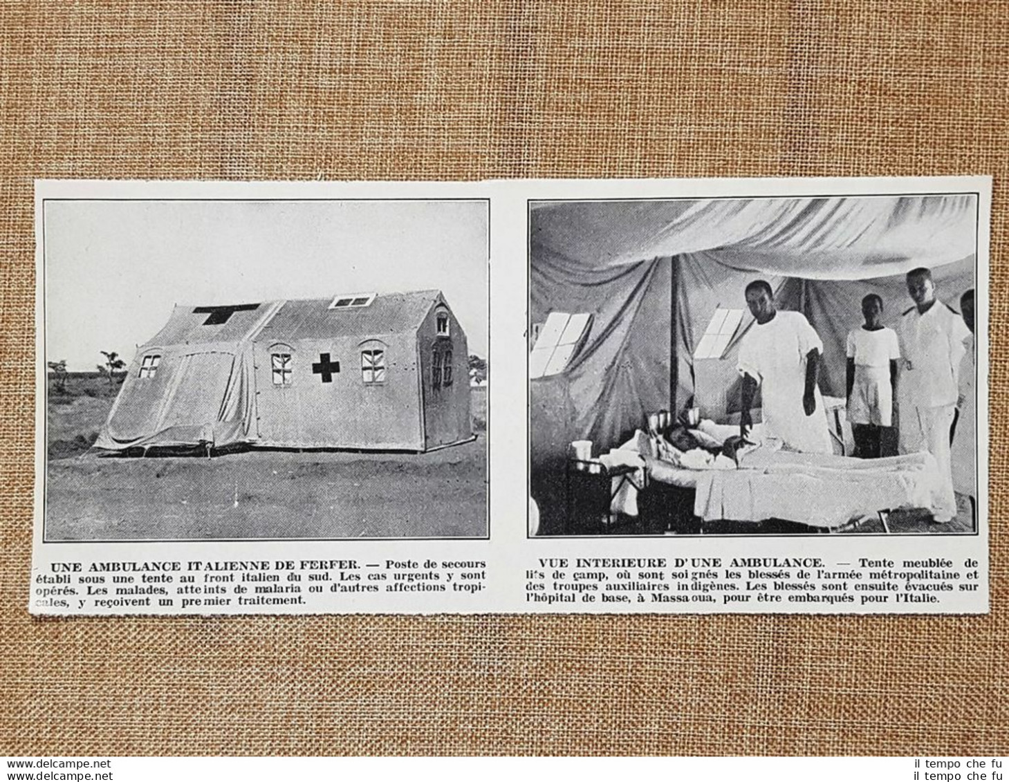 Massaua Nel 1936 Un'ambulanza Italiana Da Campo Eritrea Guerra - Other & Unclassified
