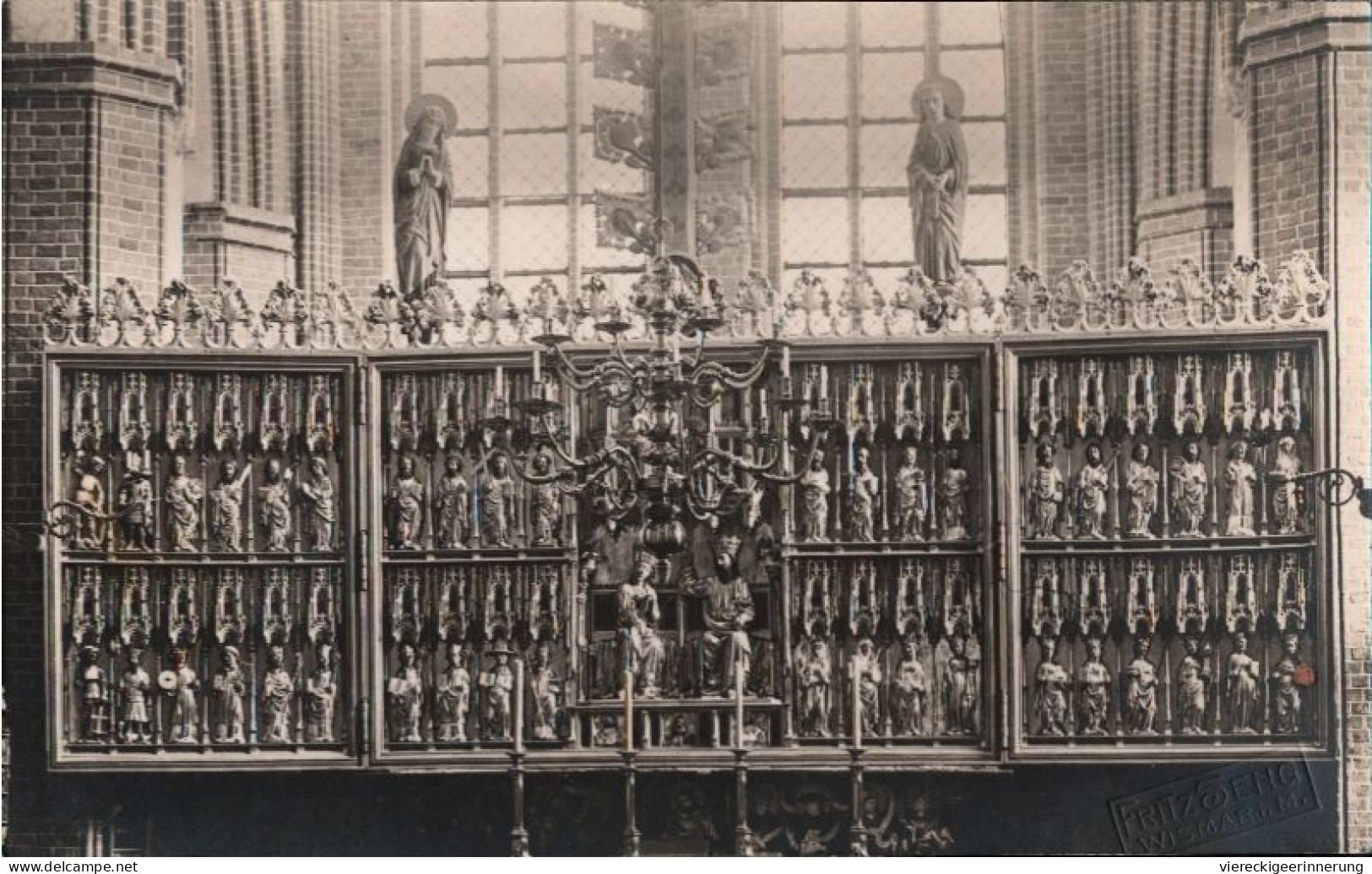 ! Alte Foto Ansichtskarte, Wismar, Georgenkirche Altar, 1932, Photo Fritz Seng - Wismar