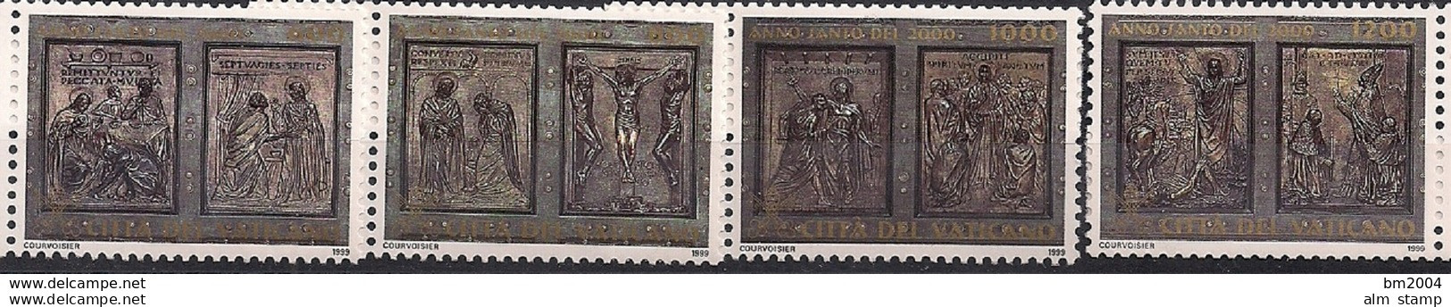 1999  Vatikan Mi. 1303-10 **MNH Heiliges Jahr 2000 : Öffnung Der Heiligen Pforte In St. Peter. - Neufs