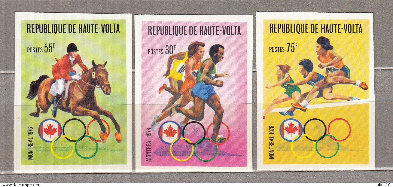 HAUTE VOLTA Imperforated 1976 Sport Olympic Games Mi 617-619, Sc 390-392 MNH (**) #Sport161 - Estate 1976: Montreal