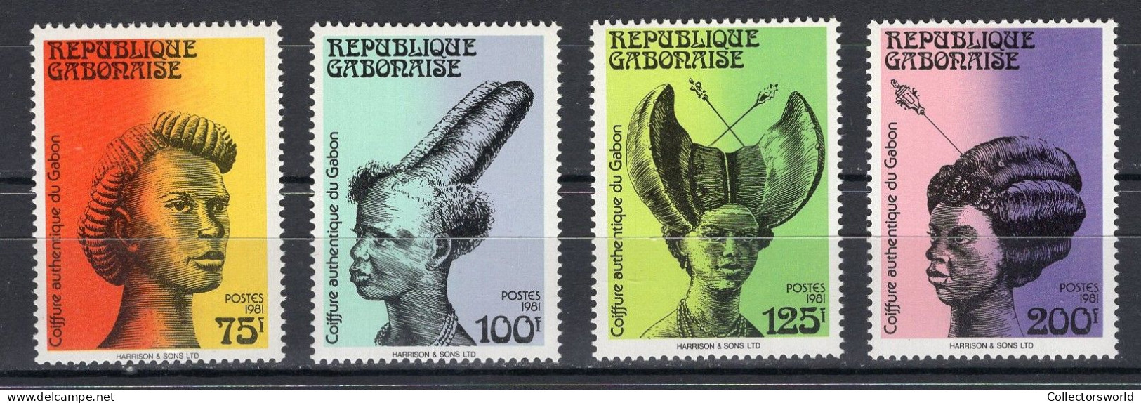 Gabon Serie 4v 1981 Coiffures Hairstyles Hairdresses MNH - Gabón (1960-...)