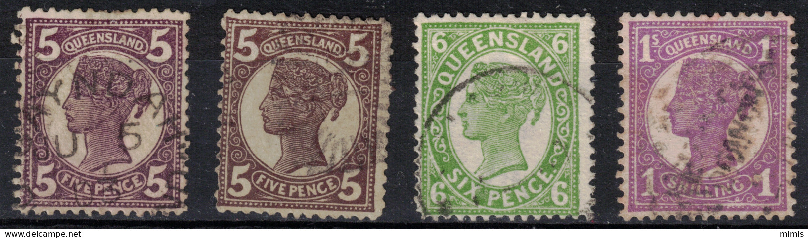 QUEENSLAND        1897-1900     N° 78-79x2-81-81a-84x2-85-86  Oblitérés - Usati