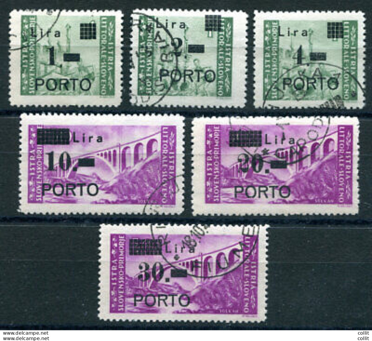 Istria Litorale Sloveno Segnatasse "Porto" N. 8/13 Serie Usata - Altri & Non Classificati