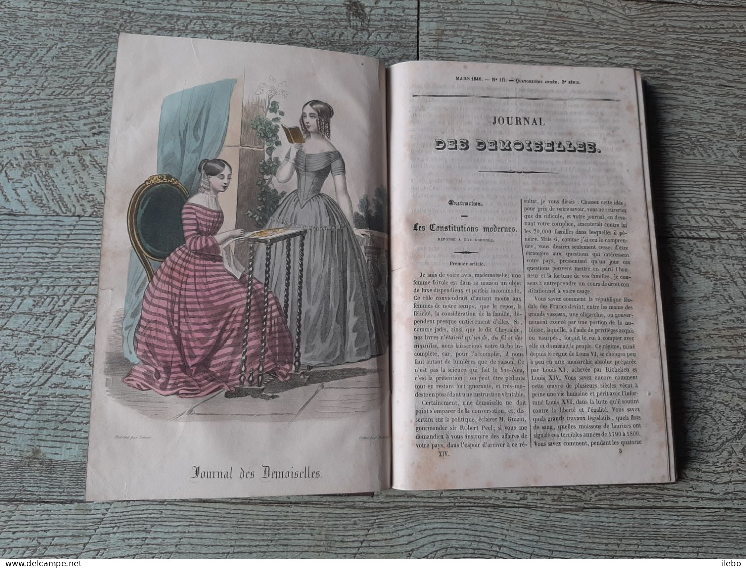 Journal Des Demoiselles 1846 Gravures De Mode Romans Chateauroux Dentelles - Mode