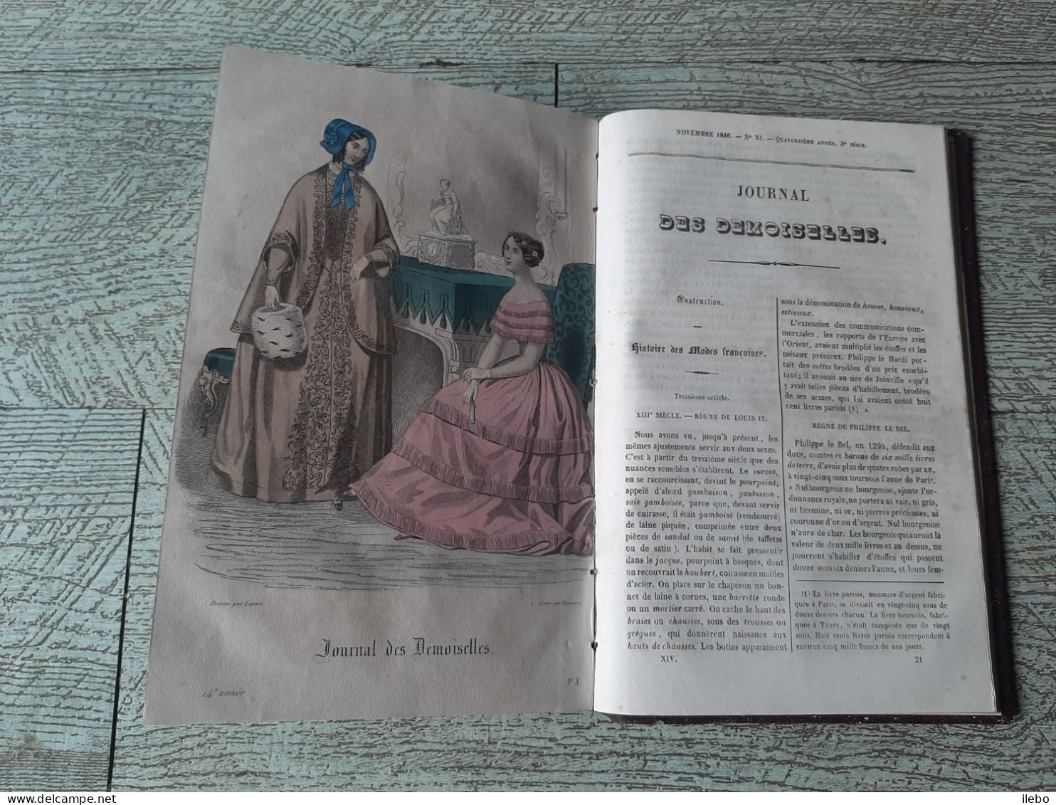 journal des demoiselles 1846 gravures de mode romans chateauroux dentelles