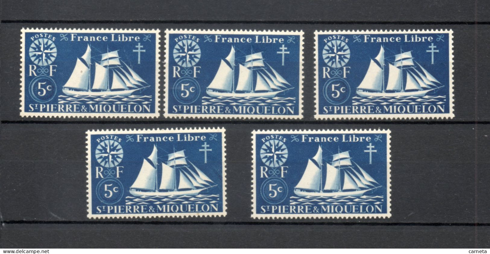 SAINT PIERRE ET MIQUELON N° 296 CINQ EXEMPLAIRES  NEUF SANS CHARNIERE COTE  3.75€   SERIE DE LONDRES  VOIR DESCRIPTION - Ongebruikt