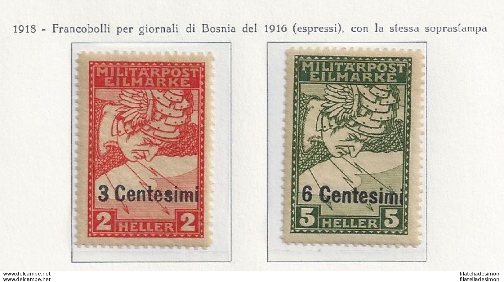 1918 FRIULI-VENETO , Occupazione Austriaca, Espressi , N° 1/2  MNH**  SPLENDIDI - Autres & Non Classés