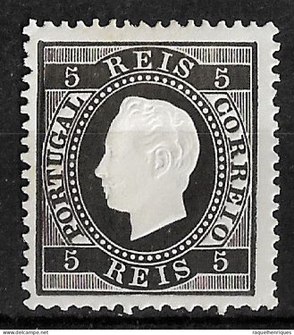 PORTUGAL - D.LUIS I REPRINT 1885 5 REIS P:13.5 MH NG (NP#71-P10) - Proofs & Reprints