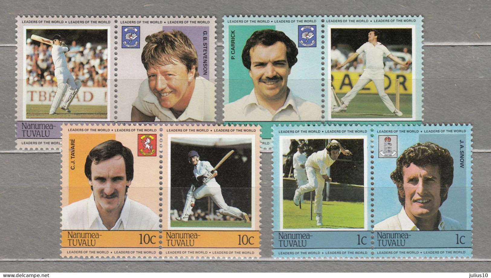 Nanumea Tuvalu 1984 Sport Cricket Mi 13-20 MNH(**) #Sp164 - Cricket