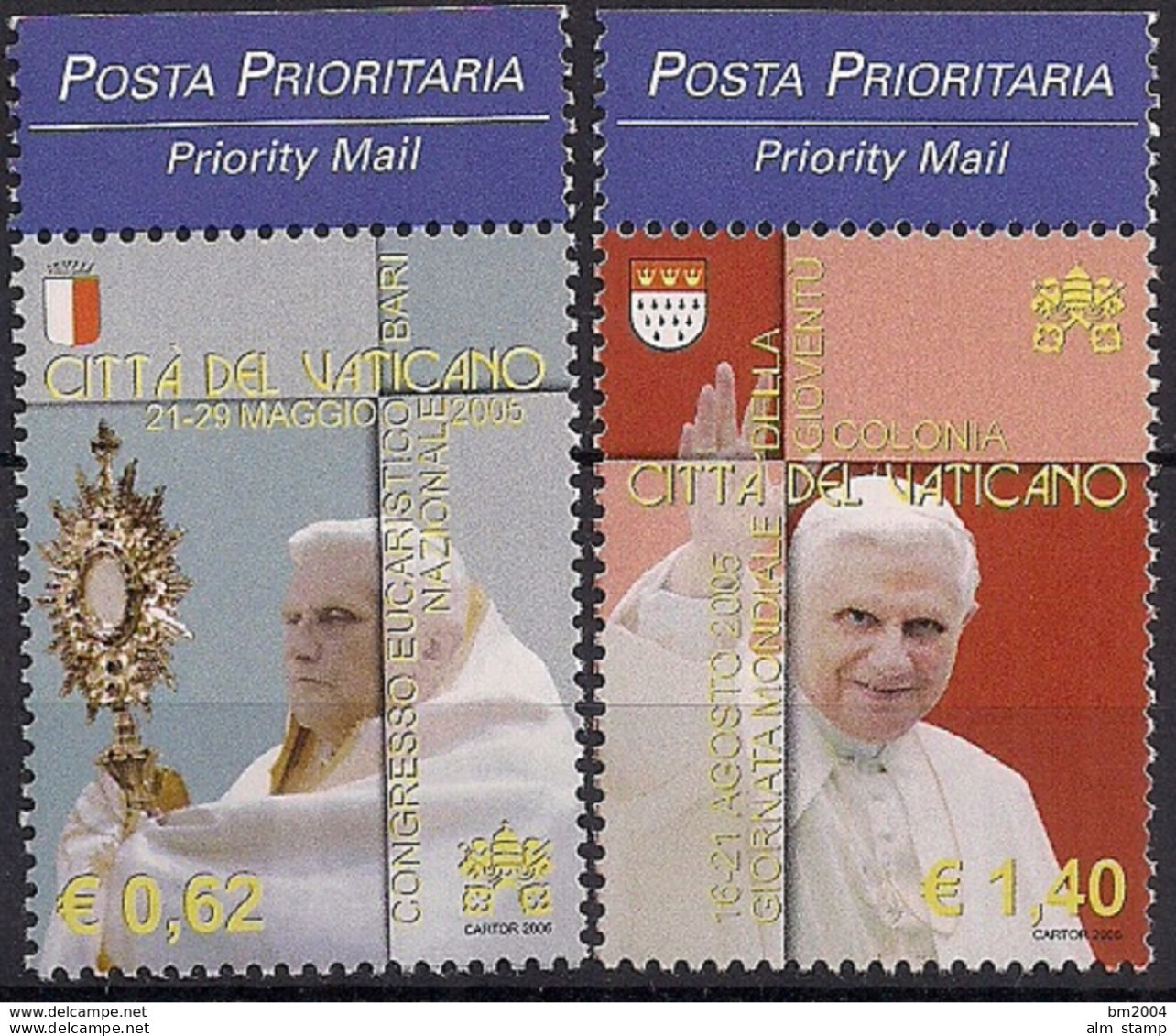 2006 Vatikan Mi. 1558-9 **MNH   Die Reisen Von Papst Benedikt - Nuevos