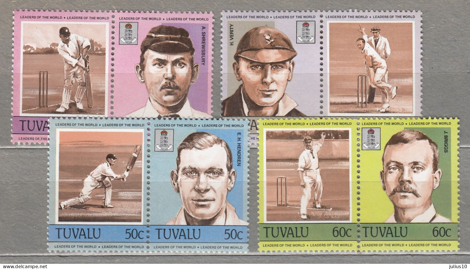 Tuvalu 1984 Sport Cricket Mi 256-263 MNH(**) #Sp165 - Cricket