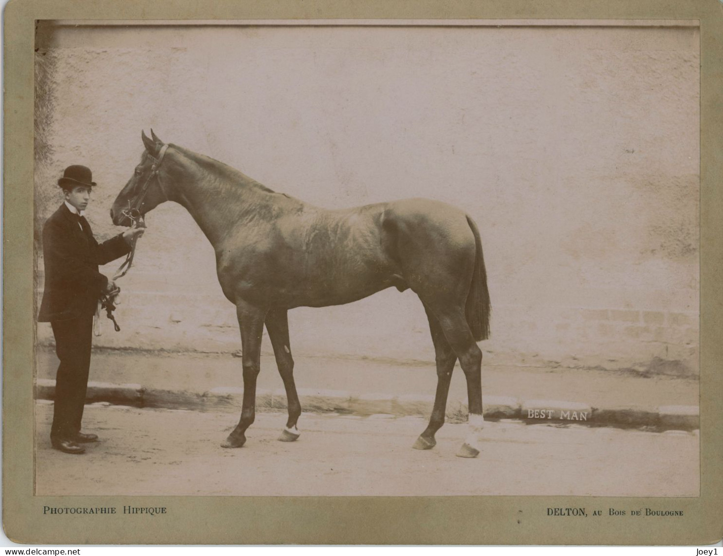 Photo De Jean Delton D Hippisme Au Bois De Boulogne, Photo Albuminée Du 19 ème Siècle - Sports