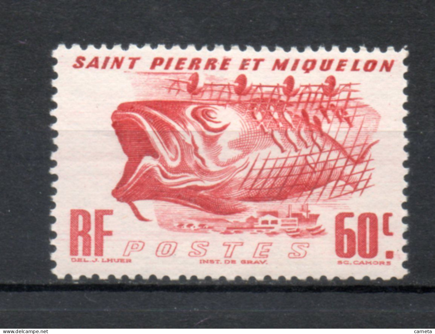 SAINT PIERRE ET MIQUELON N° 329  NEUF SANS CHARNIERE COTE  2.00€   POISSON ANIMAUX - Ungebraucht