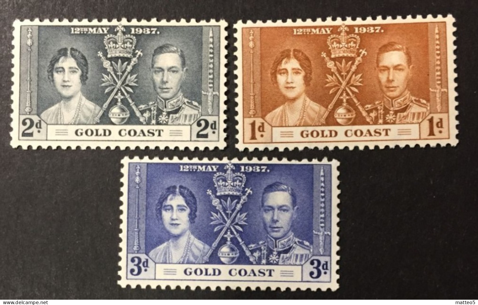 1937 - Cold Coast - Coronation Of King George VII And Queen Elizabeth - Unused - Gold Coast (...-1957)