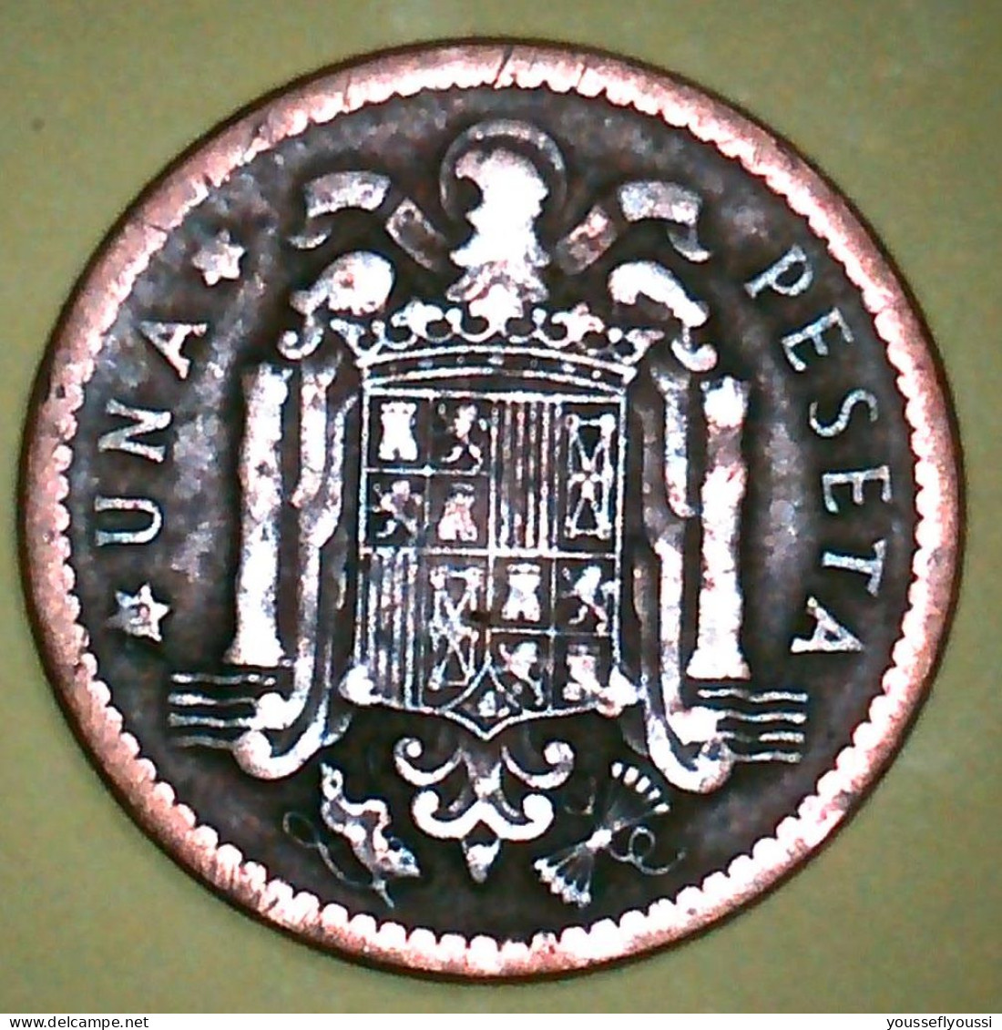 Monedas De Una Peseta De Franco 1947 Con Estrella 19* -  Verzamelingen