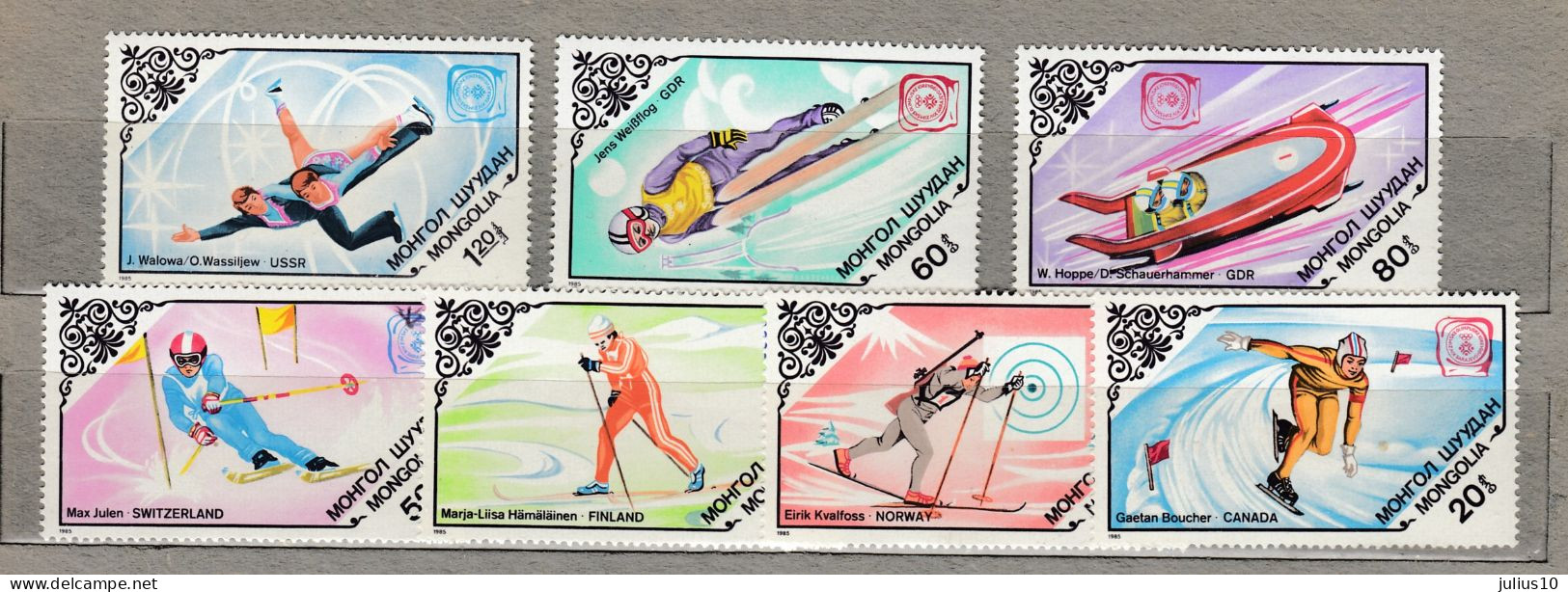 MONGOLIA 1984 Winter Olympic Games Sarajevo Mi 1649-1655 MNH(**) #Sp170 - Winter 1984: Sarajevo