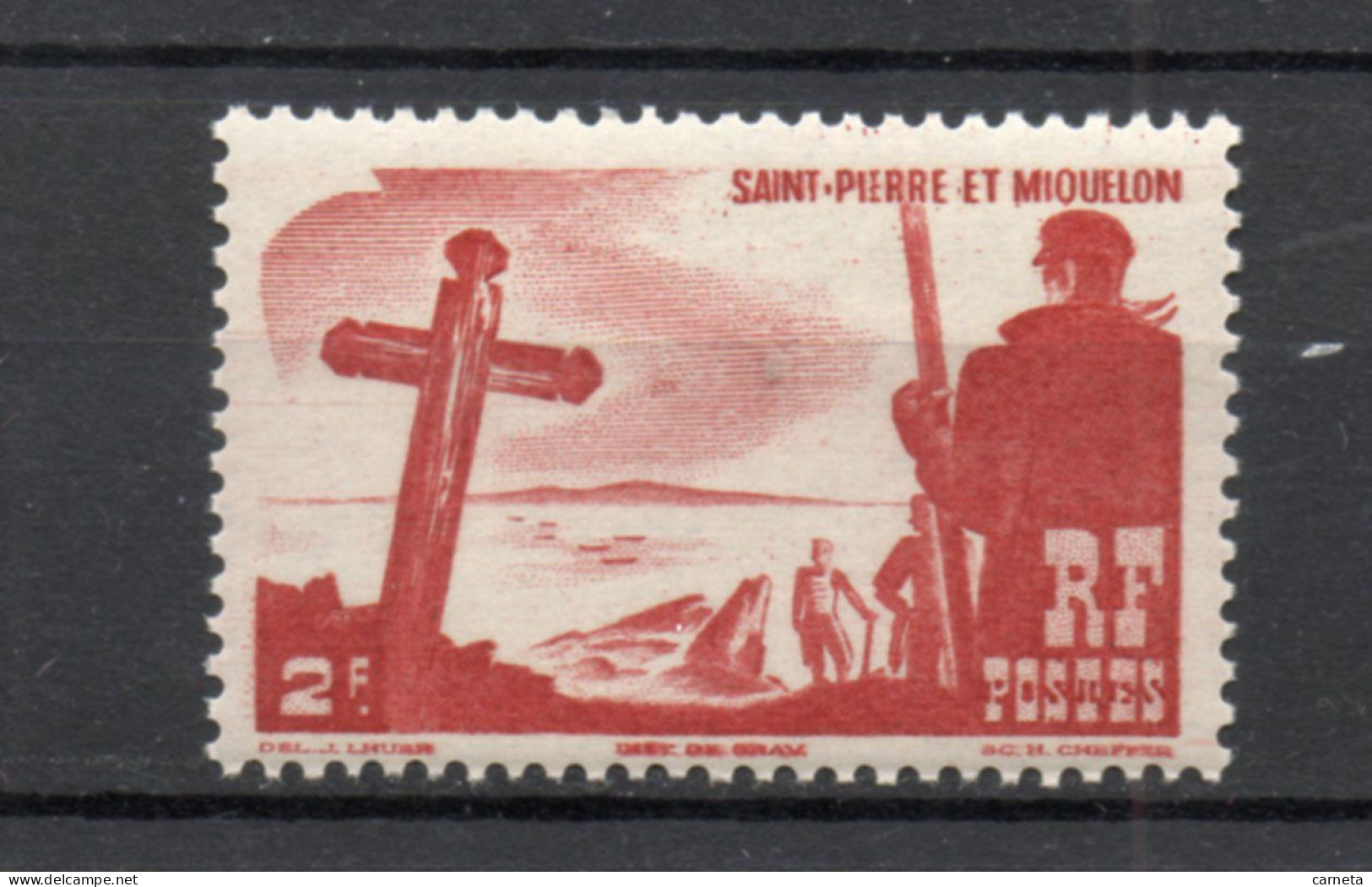 SAINT PIERRE ET MIQUELON N° 334   NEUF SANS CHARNIERE COTE  2.00€     MER CROIX - Neufs