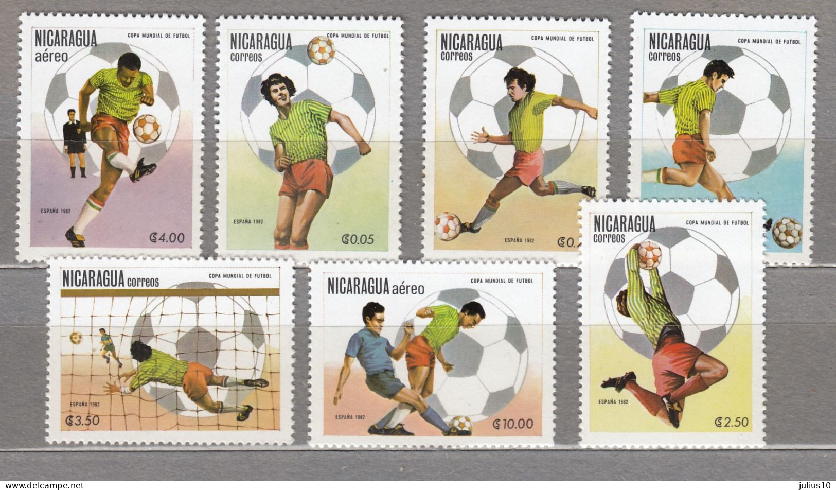 NICARAGUA 1982 Soccer World Cup Spain Mi 2238-2244 MNH(**) #Sp171 - 1982 – Espagne