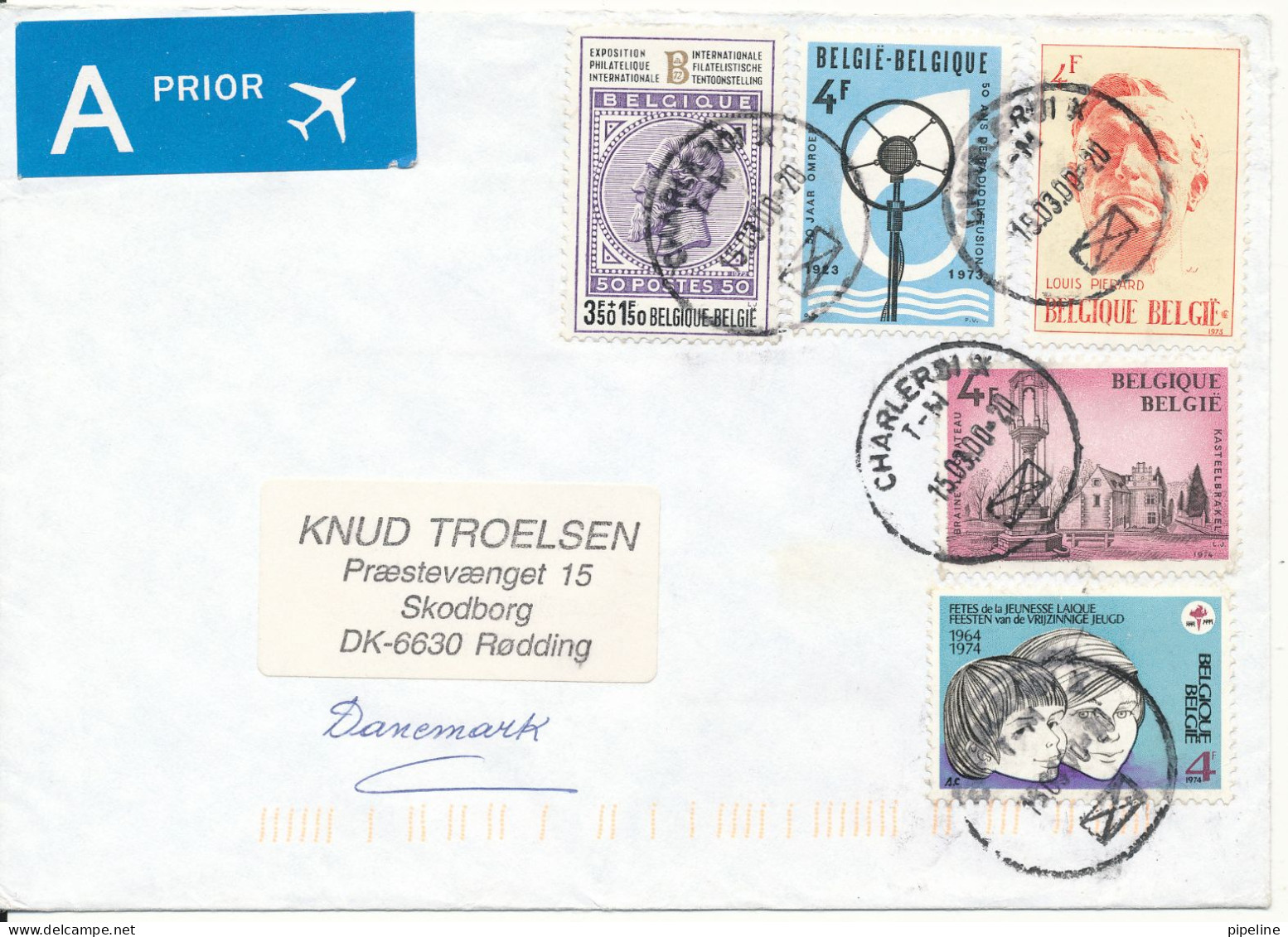 Belgium Cover Sent To Denmark 15-3-2000 With More Topic Stamps - Covers & Documents