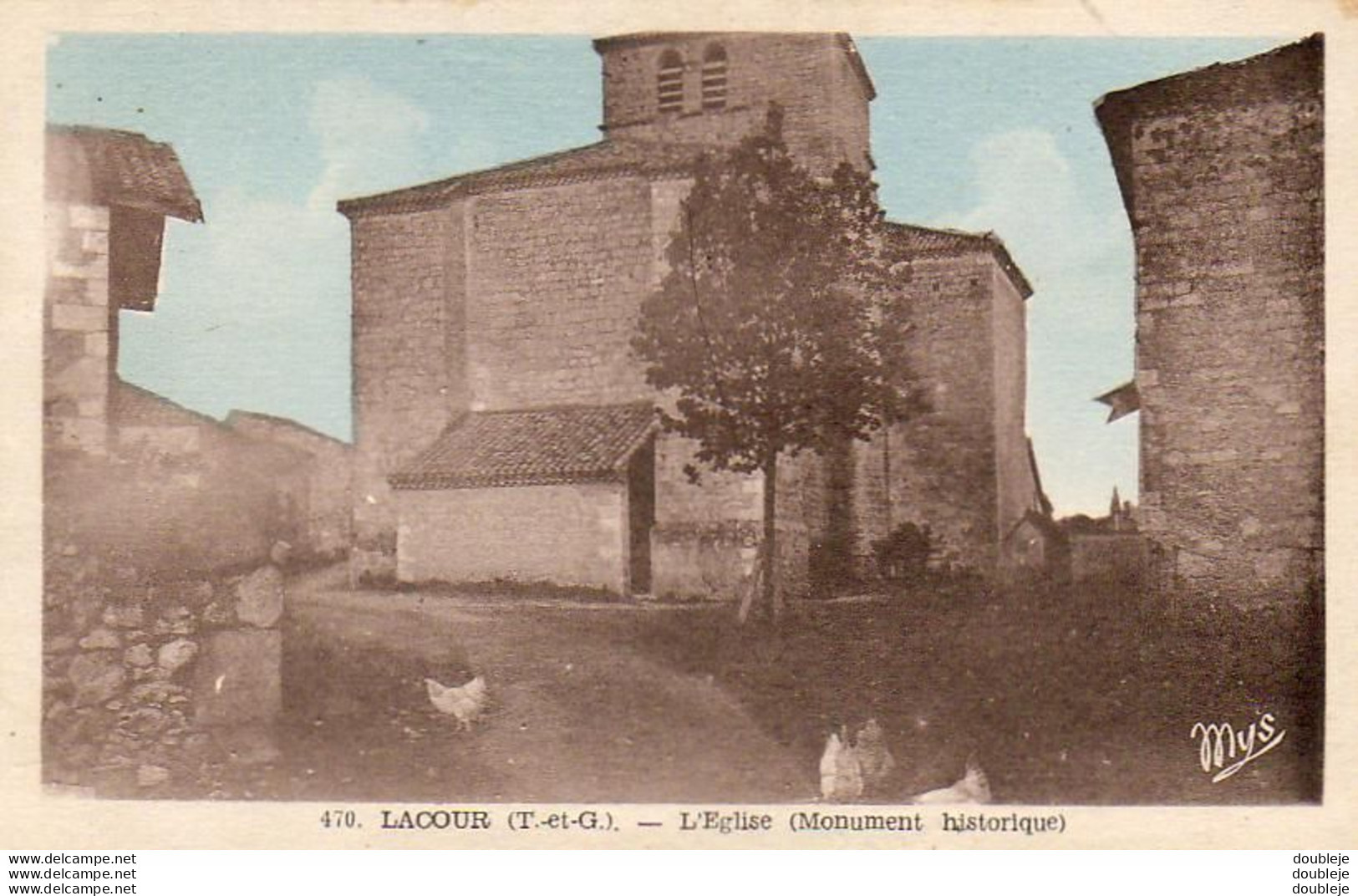 D82  LACOUR  L'Église ( Monument Historique )  ........... Carte Peu Courante - Bourg De Visa