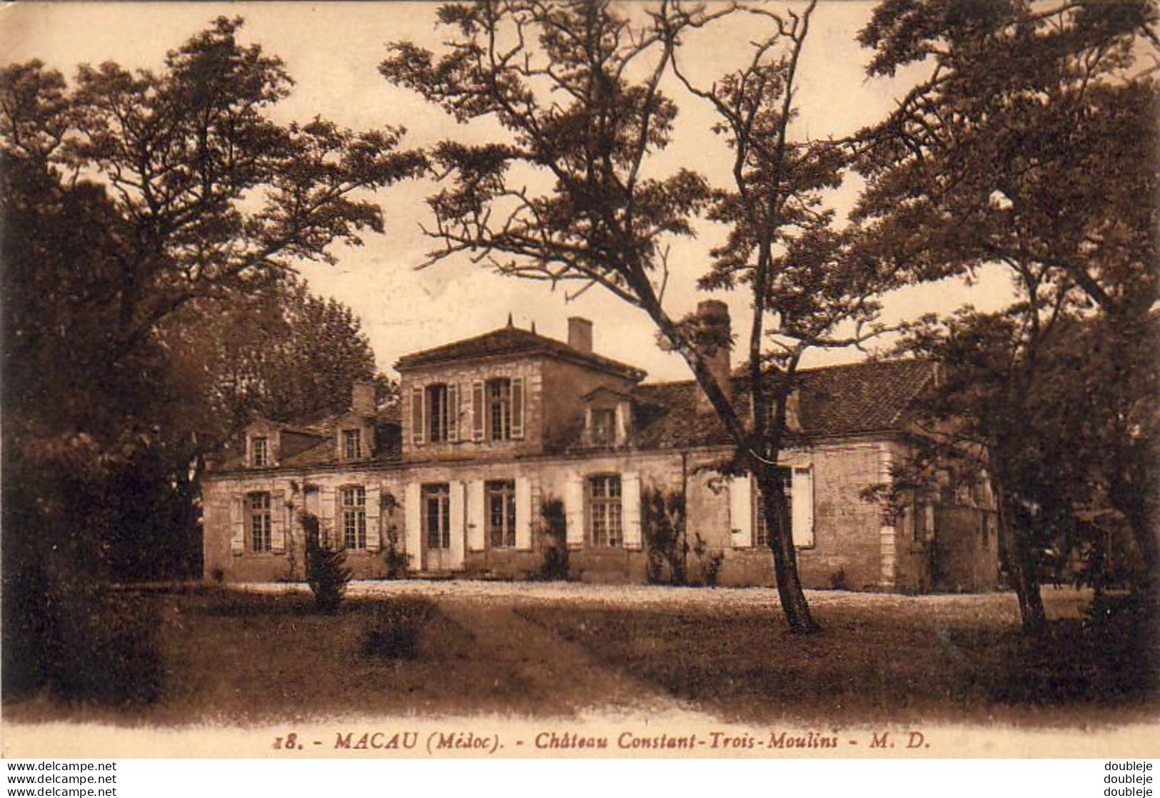 D33  MACAU  Château Constant Trois Moulins  ........... Carte Peu Courante - Margaux