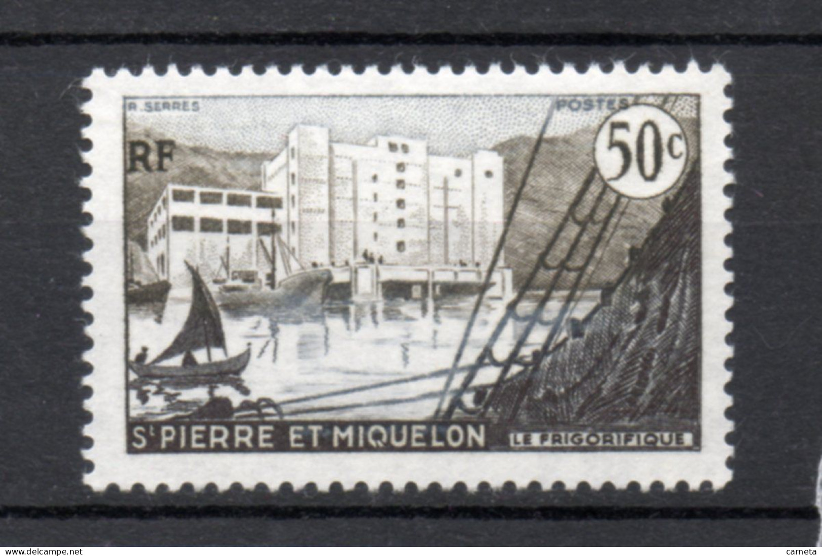 SAINT PIERRE ET MIQUELON N° 349   NEUF SANS CHARNIERE COTE  1.50€     BATEAUX PORT - Unused Stamps