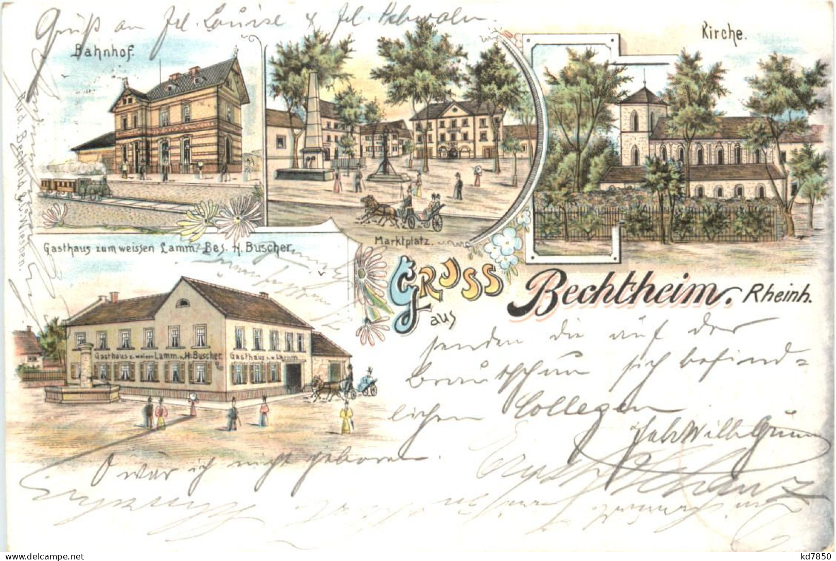 Gruss Aus Bechtheim - Rheinhessen - Litho - Alzey