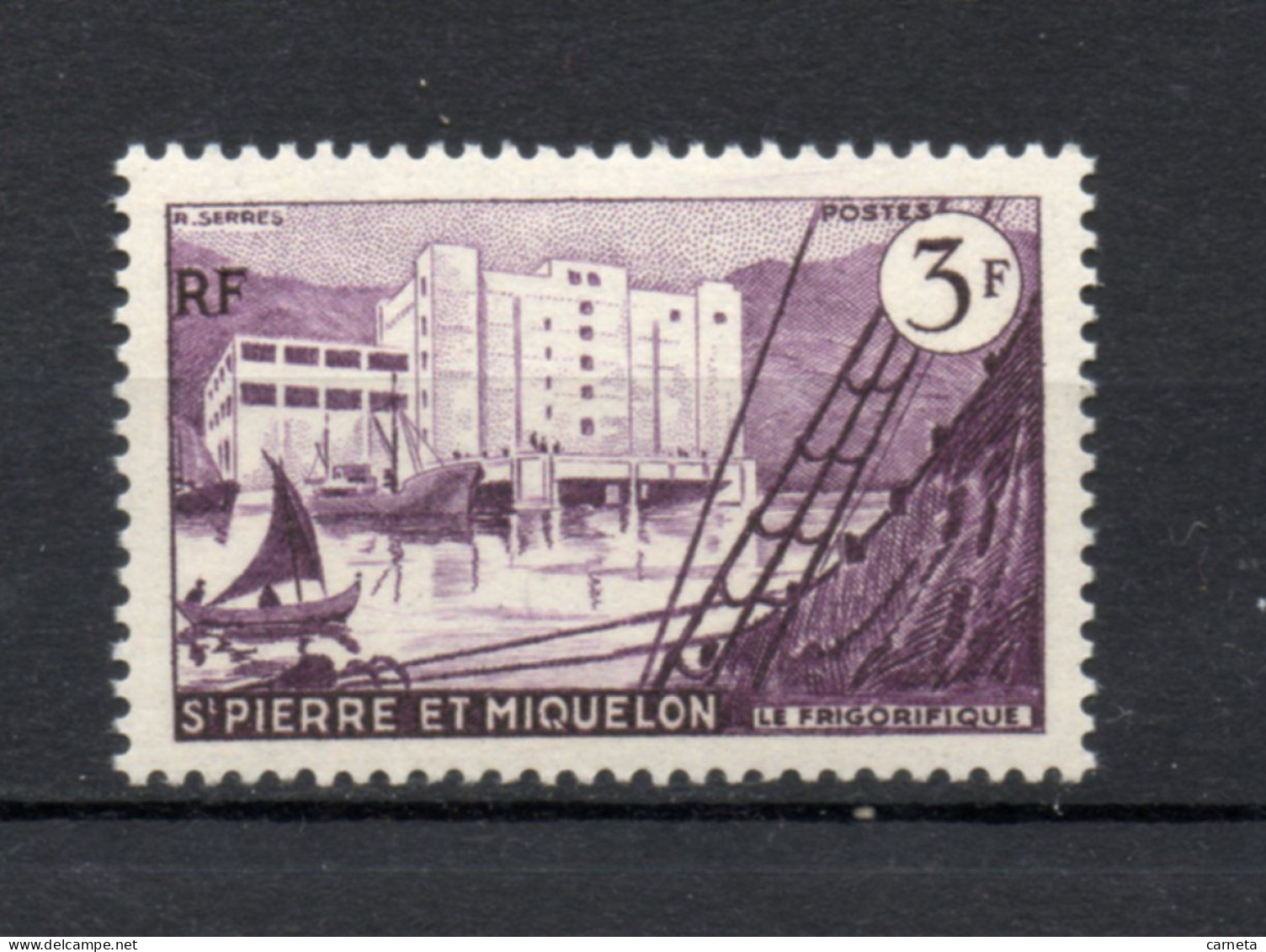 SAINT PIERRE ET MIQUELON N° 350    NEUF SANS CHARNIERE COTE  2.50€     BATEAUX PORT - Ungebraucht