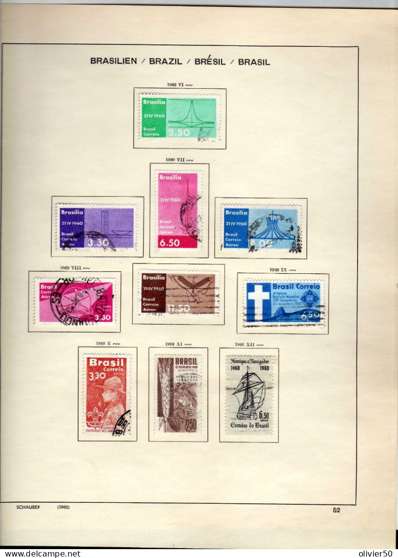 Bresil - (1959-60) - Celebrites - Evenements - 3 Pages - 37  Val. - Usati