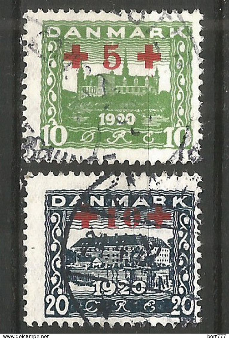 Denmark 1921 Year Used Stamps Mi # 116-117 Red Cross - Gebraucht