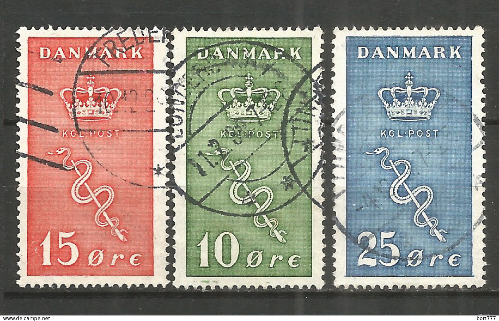 Denmark 1929 Year Used Stamps Mi # 177-179 - Gebraucht