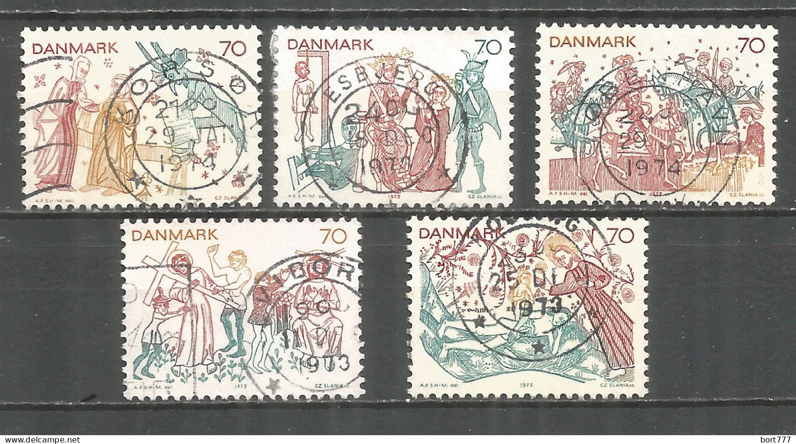 Denmark 1973 Year Used Stamps - Usado