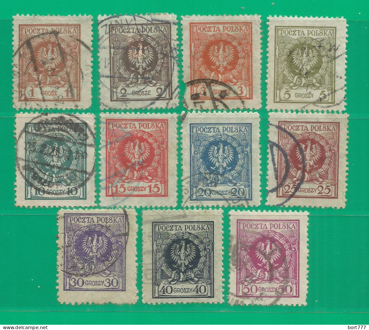 Poland 1924 Year, Used Stamps Mi.# 201-211 - Oblitérés