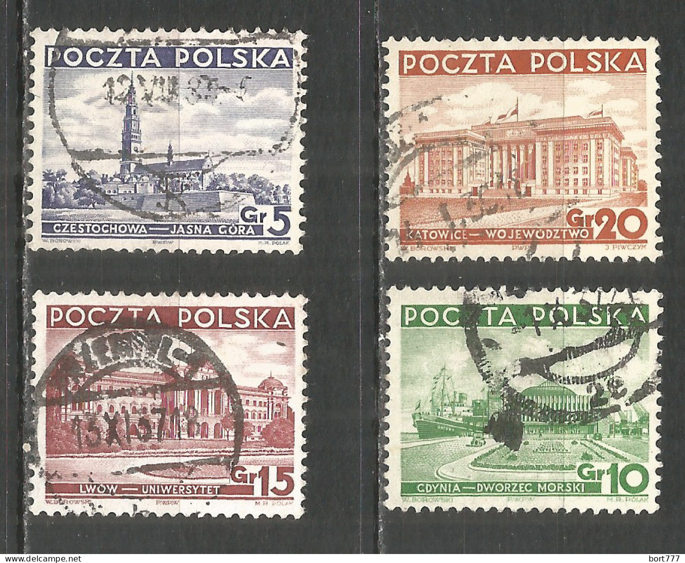 Poland 1937 Year, Used Stamps - Gebraucht