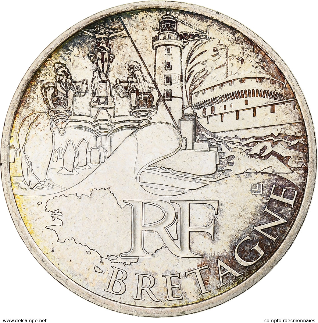 France, 10 Euro, Bretagne, 2011, Monnaie De Paris, SPL, Argent, KM:1730 - France