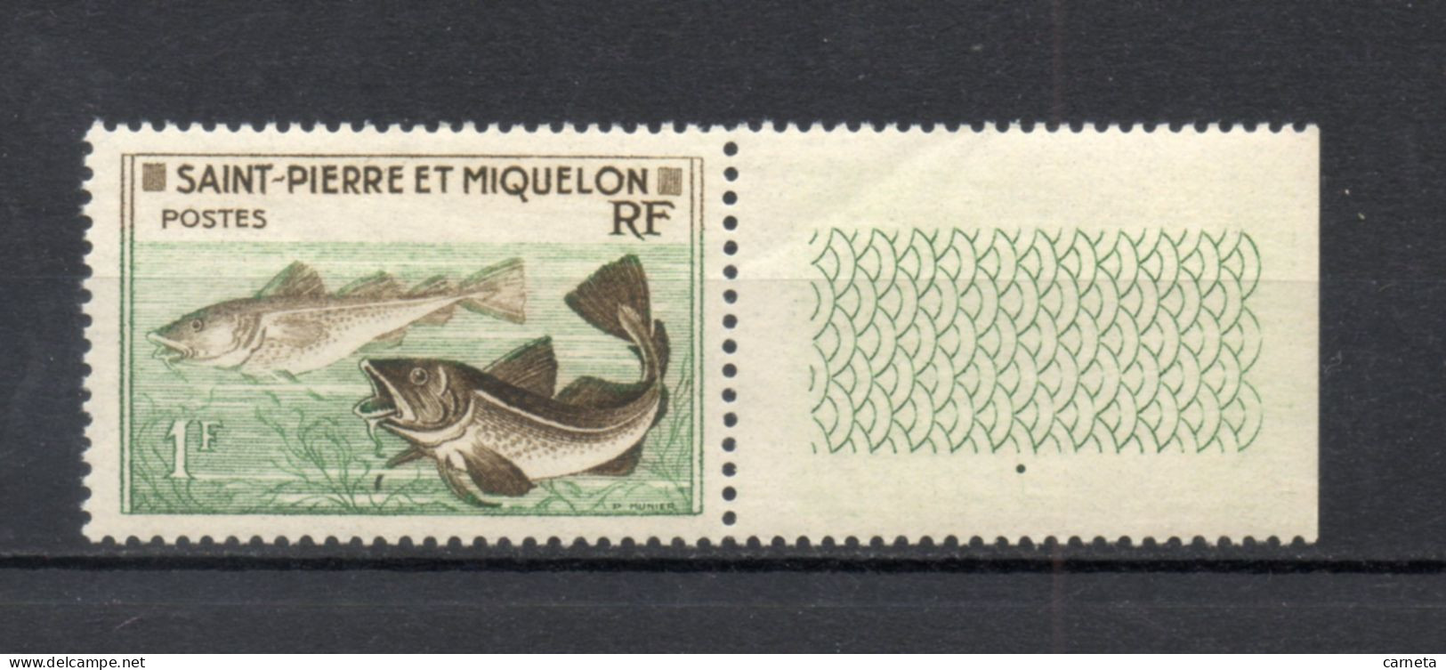 SAINT PIERRE ET MIQUELON N° 354   NEUF SANS CHARNIERE COTE  1.00€     POISSON ANIMAUX FAUNE - Ungebraucht