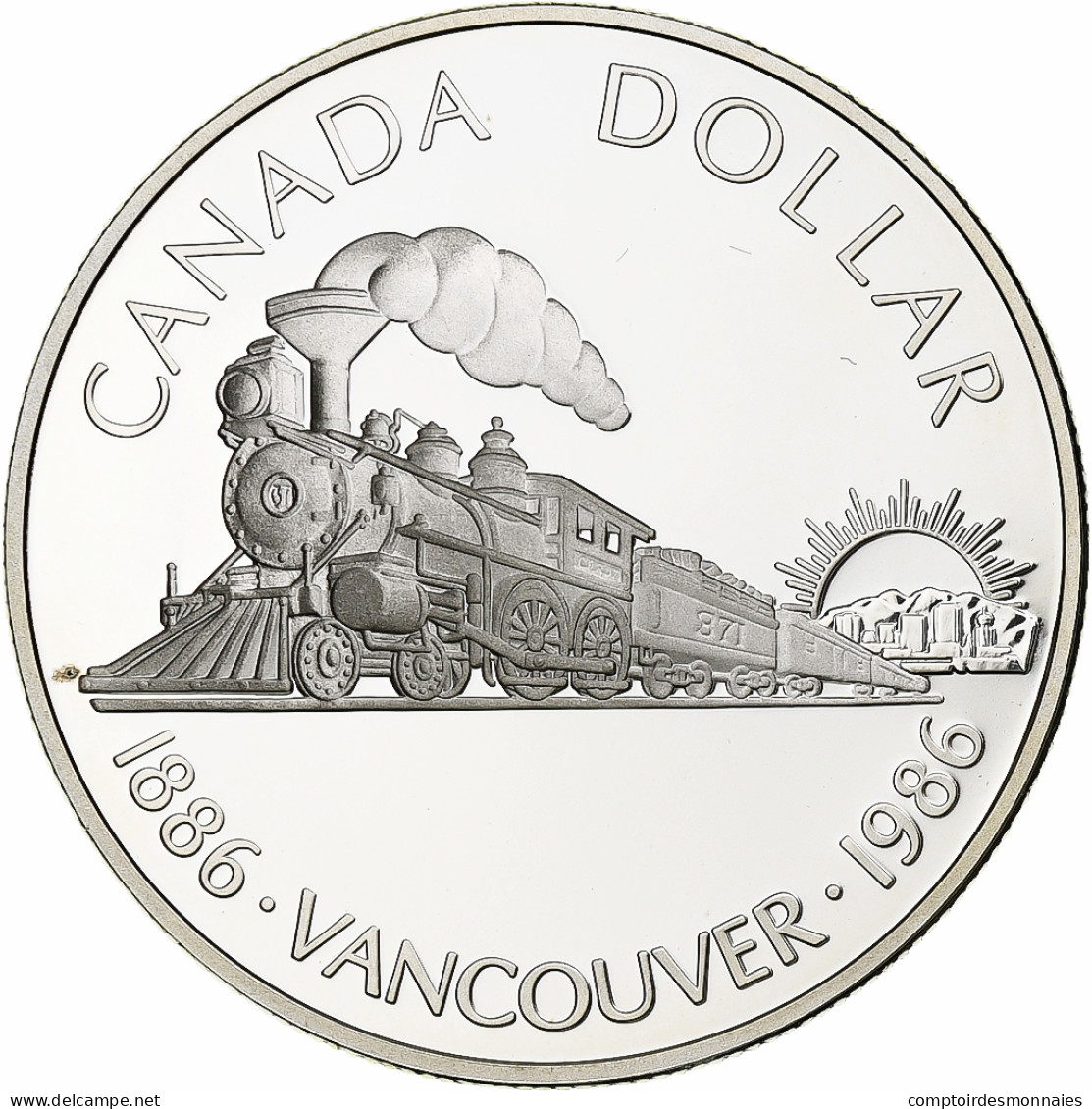 Canada, Elizabeth II, Dollar, Centenary Of Vancouver, 1986, Ottawa, BE, Argent - Canada