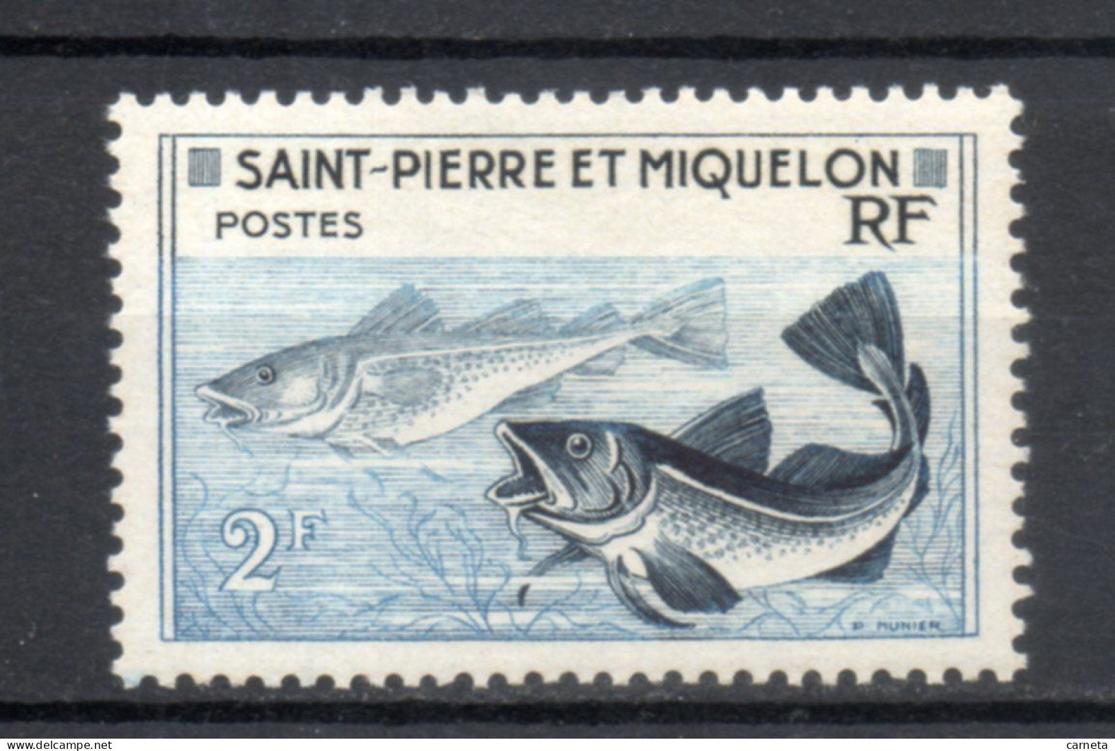 SAINT PIERRE ET MIQUELON N° 355   NEUF SANS CHARNIERE COTE  1.50€     POISSON ANIMAUX FAUNE - Ungebraucht